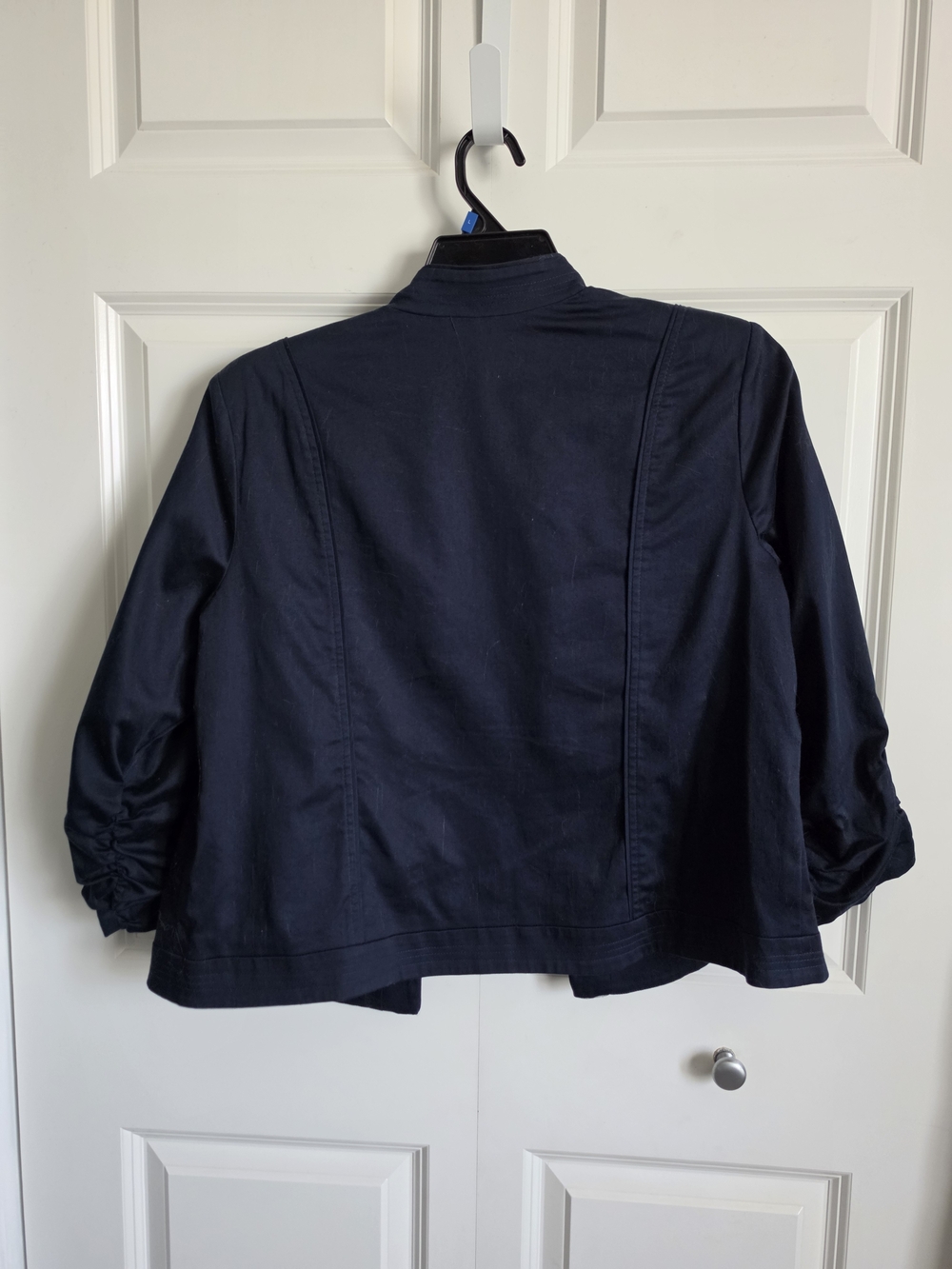 Talbots Navy Military-Style gold Button open front Jacket - Picture 5 of 5